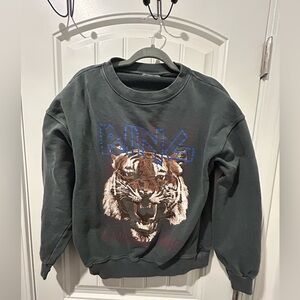 SOLD Anine Bing Tiger faded black  sweatshirt, size M fits like S